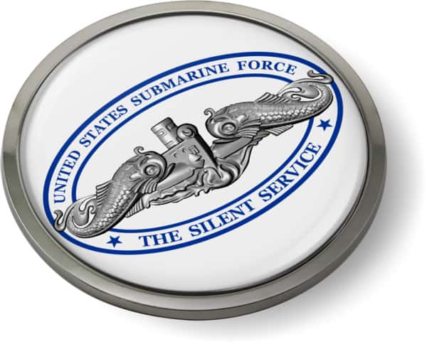 U.S. Navy Submarine Force - Silent Service - Silver Dolphins Emblem